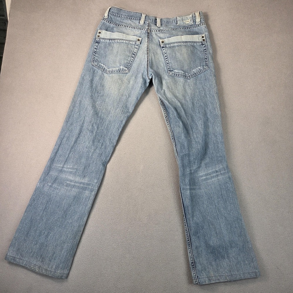 VTG Diesel Jeans Mens 31x30 Light Wash Lemmen Bootcut Distressed 00s Tag 31x34 - Picture 2 of 10